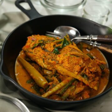Alaska Salmon Cooked in Aromatic herbs and Andaliman Pepper from North Sumatra