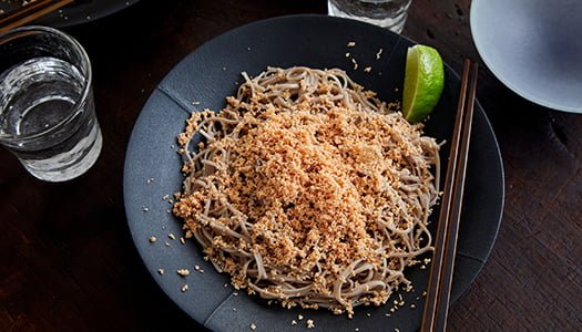 Soba (noodle) Dressed with Grilled Alaska Mentaiko Pollock Roe
